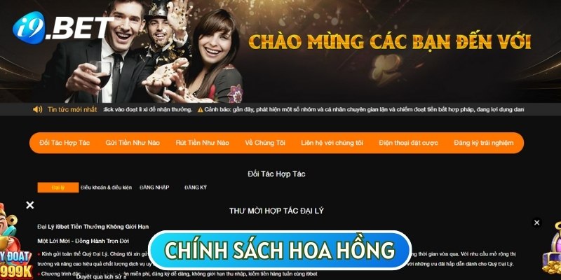 Hoa hồng hấp dẫn khi bet thủ đăng ký hợp tác đại lý với I9BET